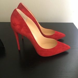 Christian Louboutin Suede Pigalle Follies Red 41.5